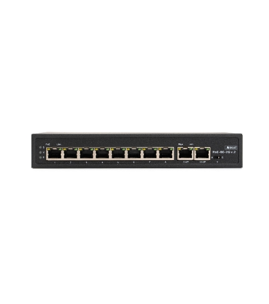 Коммутатор SKAT PoE-8E-2G v.2 PoE Plus 120Вт порты: 8-Ethernet 2-Uplink