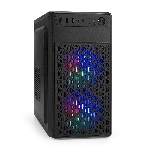 Компьютерный корпус Minitower ExeGate mEVO-7803-XP500 (mATX, БП XP500 с вент. 12см, 2*USB+1*USB 3.0, HD аудио, черный, 2 вент. 12см с RGb подсветкой), фото 1