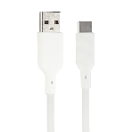Кабель QUMO 32958 USB-A на Type-C, силиконовый, 1м, 3A, 18W (белый), фото 1