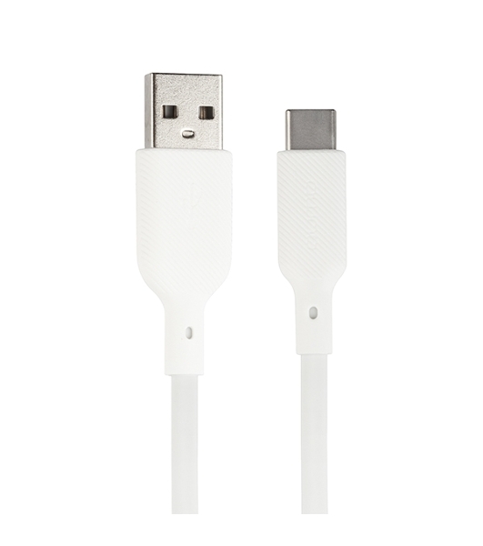 Кабель QUMO 32958 USB-A на Type-C, силиконовый, 1м, 3A, 18W (белый)