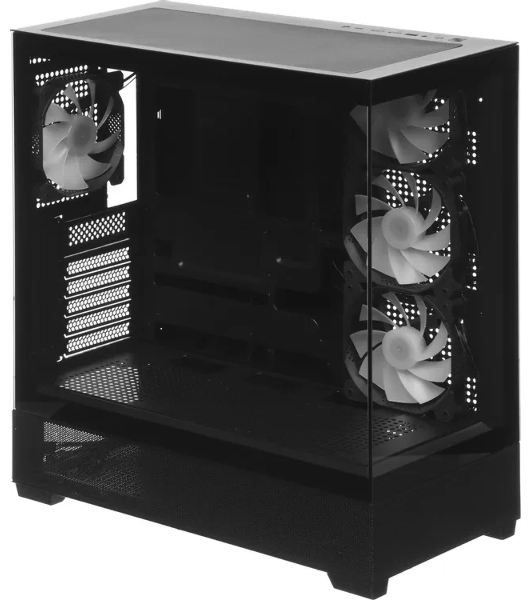 Корпус ACCORD ACC-ZA11B AR Black, Midi-Tower, чёрный, 4 x 120 мм