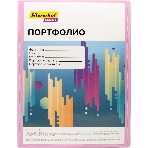 Папка-портфолио с 40 прозрачными вкладками Silwerhof Create SCR-P40PIN A4, пластик, 0.7мм, карман на лицевой стороне, розовый, фото3