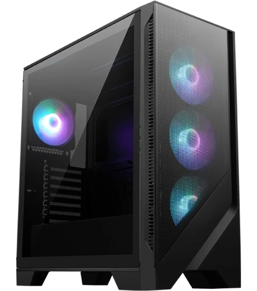 Компьютерный корпус без блока питания Case MSI MAG FORGE 321R AIRFLOW, Midi-Tower, TG, 4x120мм ARGB, 2xUSB 3.2, 1xUSB 3.2 Type-C, ATX, mATX, mITX черный