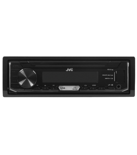 Автомагнитола JVC KD-X152M, 1 DIN, USB Type-A, AUX, съёмная панель