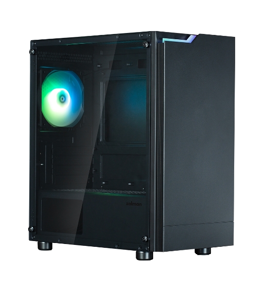 Компьютерный корпус ZALMAN T4 PLUS, MATX, черный, WINDOW, 1 x Combo (3.5'' or 2.5''), 1x3.5'', 2x2.5', 1xUSB 2.0, 2xUSB 3.0, REAR 1x120мм ARGb