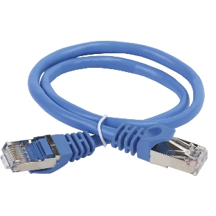 Патч-корд ITK PC03-C5EFL-1M F/FTP RJ-45 вил.-вилка RJ-45 cat.5e 1м синий LSZH