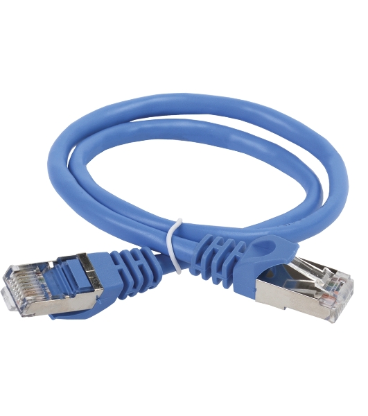 Патч-корд ITK PC03-C5EFL-1M F/FTP RJ-45 вил.-вилка RJ-45 cat.5e 1м синий LSZH