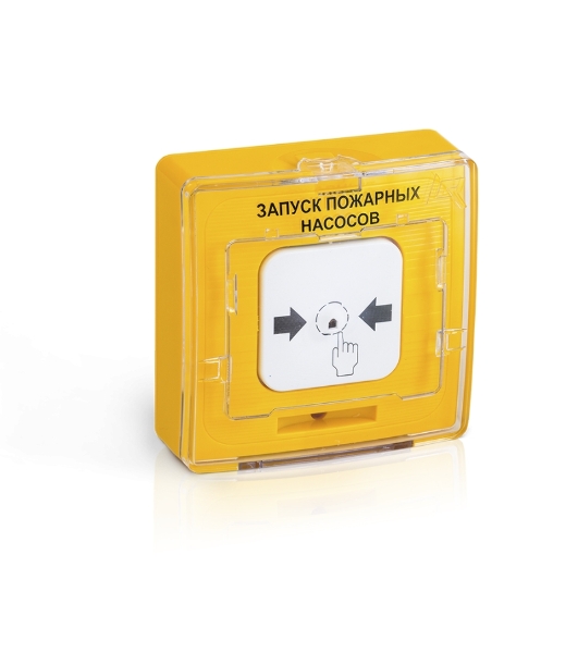 Устройство дистанционного пуска электроконтактное адресное УДП 513-11ИКЗ-R3 'ЗАПУСК ПОЖАРНЫХ НАСОСОВ' с встроен. изолятором короткого замыкания желт. Рубеж Rbz-361205