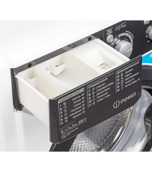 Стиральная машина Indesit EWSB 5085 BK CIS белый, загрузка фронтальная 5 кг, 800 об/мин., класс: А