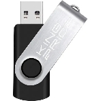 Флешка USB KingPrice KPFD2 (KPFD2A032ABK), 32Gb, USB 2.0, R/W 20/10, черный/сере, фото 1