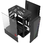 Компьютерный корпус Bloody BD-CC102F черный без БП mATX 2x120мм 2xUSB 2.0 1xUSB 3.0 audio bott PSU, фото2