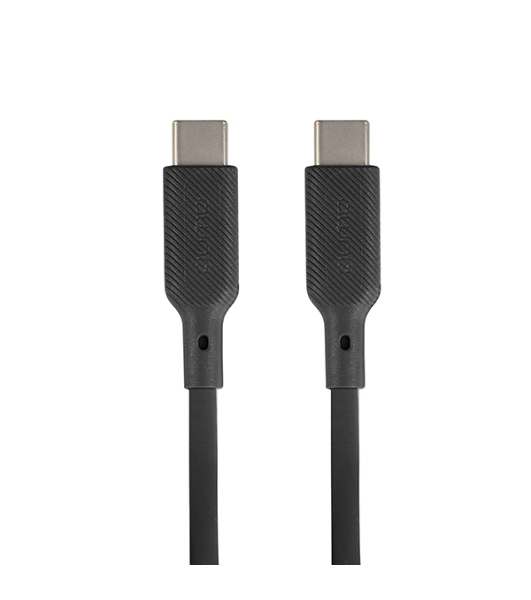 Кабель QUMO 32964 Type-C на Type-C, силиконовый, 1м, 3A, 60W, PD черный