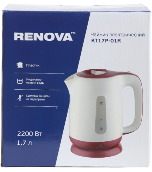 Чайник электрический Renova KT17P-01R Пластик