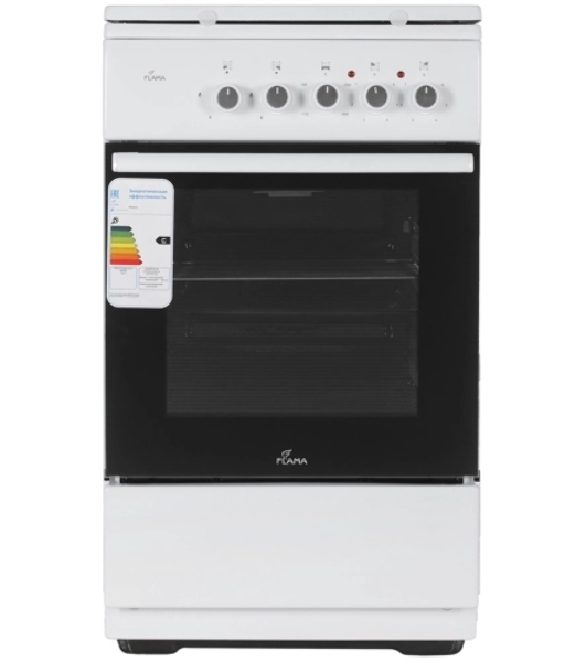 Плита Комбинированная Flama L FK 2212 W белый (металлическая крышка) реш.сталь