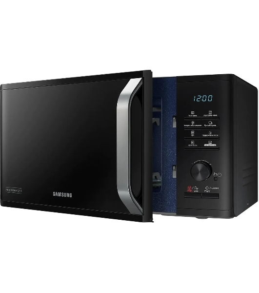 Микроволновая печь Samsung MG23K3575AK черный, 23 л, 800 Вт, переключатели - кнопки, поворотный механизм