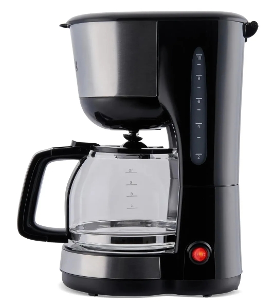 Кофеварка капельная Domfy metal DSM-CM301 1000Вт черный/серебристый