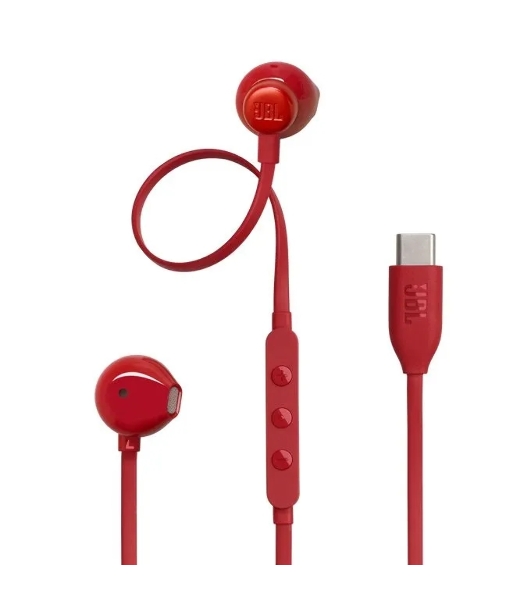 Проводные наушники JBL Tune 305C красный, вкладыши, USB Type-C