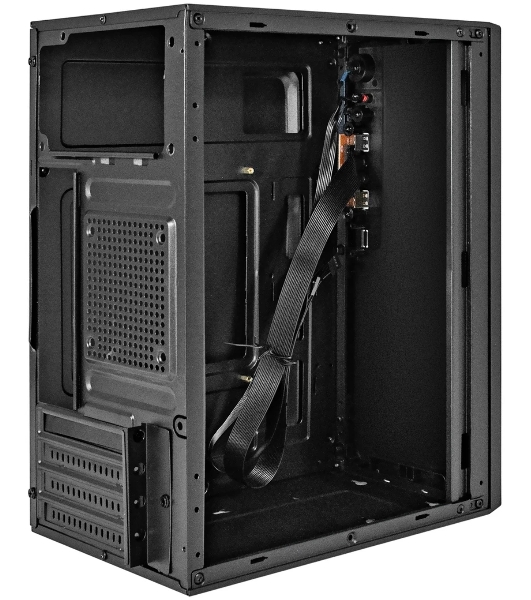 Компьютерный корпус Minitower ExeGate BAA-308-UNS400 (mATX, БП UNS400 с вент. 12см, 2хUSB, HD Audio, черный)