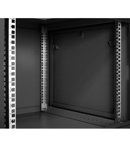 Шкаф телекоммуникационный 19' настенный 9U ExeGate EC-WM-9U.600.G.BLACK (19', 9U, 600x600x500мм (ШхГхВ), передняя дверь закаленное стекло, съемные боковые панели, пыле- и влагозащита IP23, черный RAL 9004)