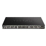 Коммутатор D-Link DGS-1250-52XMP/RU/A1A, 48×1 Гбит/с + 4×10 Гбит/с SFP+, управляемый, фото 1
