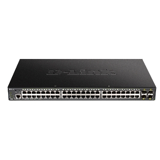 Коммутатор D-Link DGS-1250-52XMP/RU/A1A, 48×1 Гбит/с + 4×10 Гбит/с SFP+, управляемый