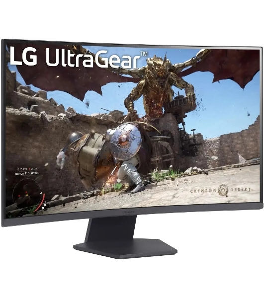 Монитор 31.5' LG UltraGear 32GS60QC-B VA 2560x1440, 180 Гц, 1 мс, 16:9, 300 кд/м², 2xHDMI, 1xDP, черный