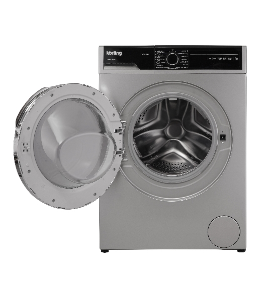Стиральная машина Korting KWD 58L1496S серебристый, загрузка фронтальная 9 кг, 1400 об/мин., класс: А