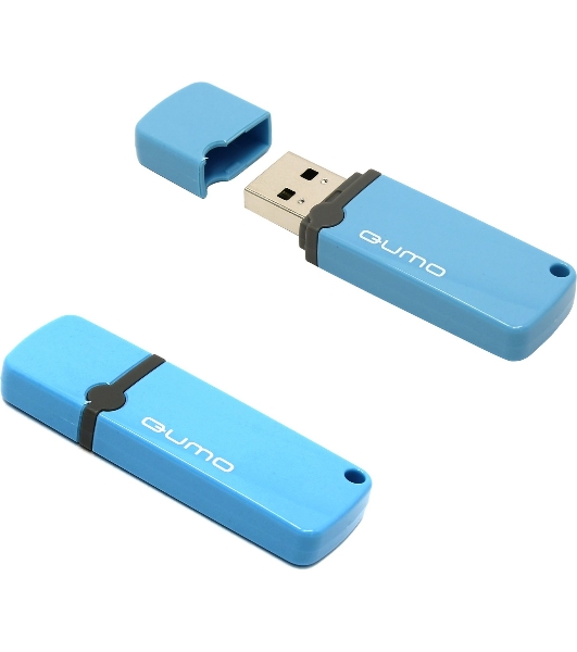 Флешка USB QUMO 8Gb, Optiva 02 синий QM8GUD-OP2-blue