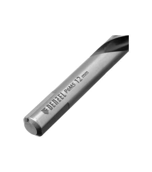 Сверло спиральное по металлу Denzel 12 x 151мм, Р6М5, Golden Tip, многогранная заточка