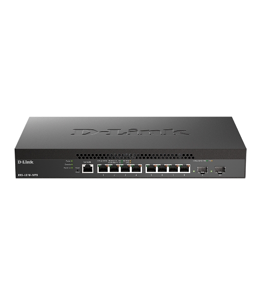 Коммутатор D-Link DXS-1210-10TS/B2A, 8×10 Гбит/с + 2×10 Гбит/с SFP+, управляемый