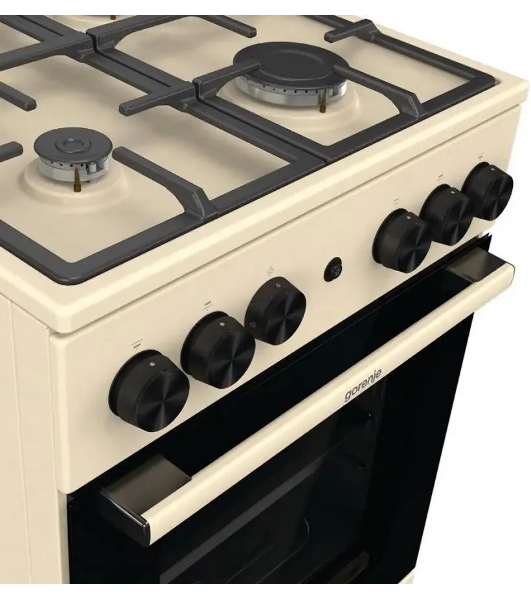 Плита газовая Gorenje GG5A21BEF бежевый, конфорок 4 газовых, духовка 70 л, 50 см x 85 см x 59.4 см
