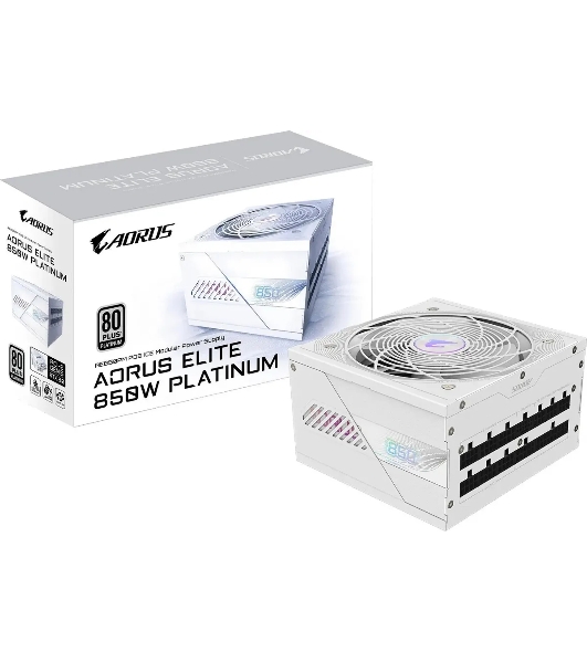 Блок питания Gigabyte ATX 850W GP-AE850PM PG5 ICE Gen.5 80 PLUS platinum (20+4pin) APFC 120мм fan 16xSATA Cab Manag RTL