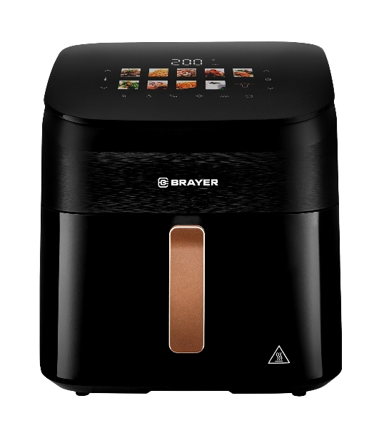 Аэрогриль Brayer BR2057 черный, 2200 Вт, 8.5 л, сенсор, 10 программ