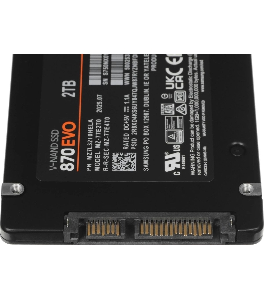 Накопитель SSD Samsung 870 EVO, 2Tb, SATA III, 2.5', R/W 560/530