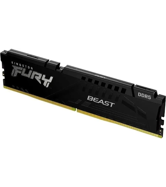 Оперативная память Kingston Fury Beast, DDR5, 16Gb (1x16GB), 5600MHz, CL36, DIMM, с радиатором, черный