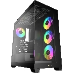 Компьютерный корпус Ocypus Gaммa C72 BK ARGB ATX/win/black/4 ARGB fans/no PSU/Tempered Glass, фото 1
