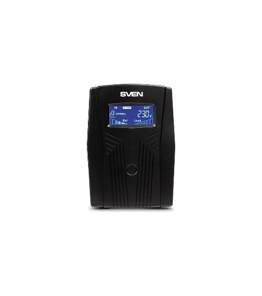 Источник бесперебойного питания SVEN Pro 650 650VA/390W LCD, USB, RJ-45 (2 EURO)