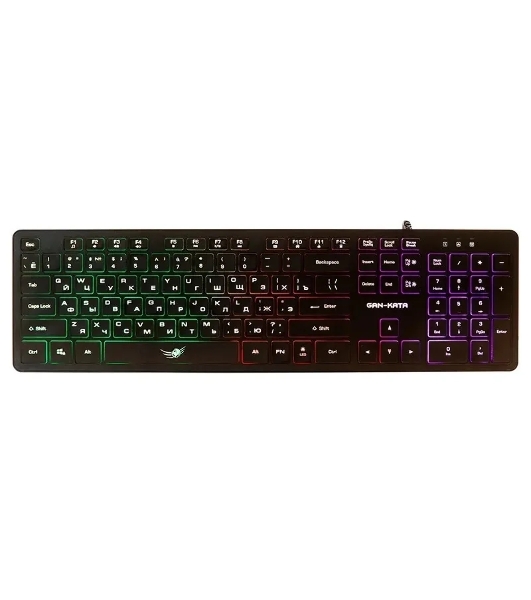 Клавиатура проводная Dialog Gan-Kata KGK-17U BLACK - игровая с RGb-подсветкой, USB, черная