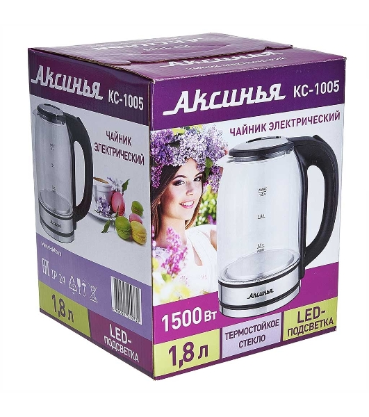 Чайник электрический АКСИНЬЯ КС-1005 черный