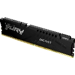 Оперативная память Kingston Fury Beast, DDR5, 16Gb (1x16Gb), 6000MHz, CL30, DIMM, с радиатором, черный, фото 1