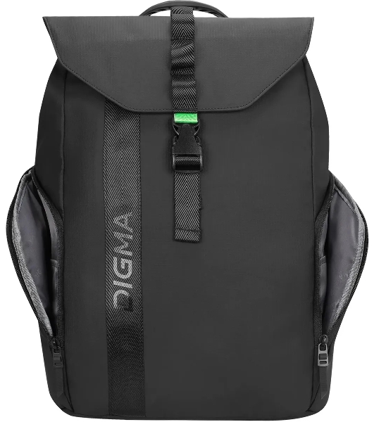 Рюкзак для ноутбука 15.6' Digma Lifestyle L1 черный полиэстер (DGbP15L1BK)