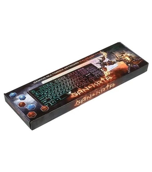 Клавиатура проводная Dialog Gan-Kata KGK-17U BLACK - игровая с RGb-подсветкой, USB, черная