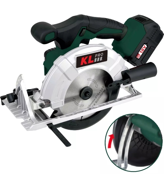 Профессиональная пила циркулярная бесщеточная KLPRO KLDAT18B-00 (18 В) без ЗУ и АКБ
