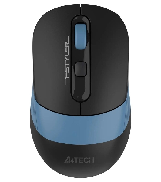 Мышь беспроводная A4Tech Fstyler FB10C черный/синий, 2000 dpi, радиоканал, Bluetooth, USB, кнопки - 4