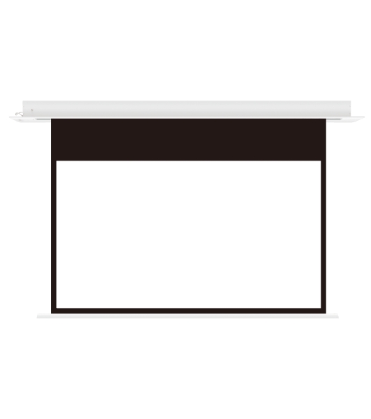 Встраиваемый экран с электроприводом Lumien Master Recessed Control 189х297 см (раб.область 179х287 см) (133') Matte White черная кайма по периметру, черная кайма сверху 20 см, триггер, RS232, IR, RF управл.в комплекте, цвет корпуса белый 16:10