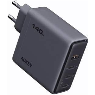 Сетевое зарядное устройство Aukey Comet Mix 140W 3C+A серый