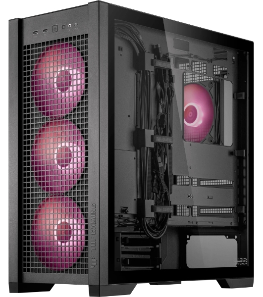 Компьютерный корпус ASUS TUF GAMING GT302 TG ARGb черный (90DC00I0-B19000) GT302/ARGb FANS/BLK