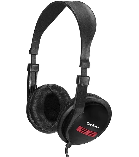 Гарнитура Exegate HS-120S чёрный, проводная, 2 x mini jack 3.5 мм, подвижный микрофон
