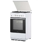 Плита Газовая Flama N FG 24239 W белый (стеклянная крышка) реш.чугун, фото 1