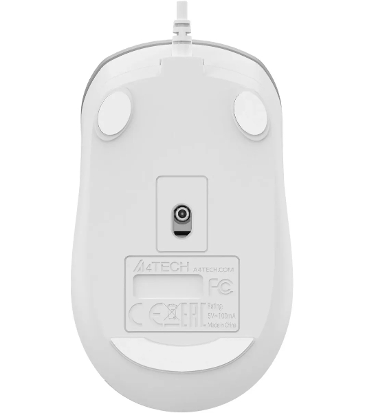 Мышь проводная A4Tech Fstyler FM26S серебристый/белый, 1600 dpi, USB, кнопки - 4